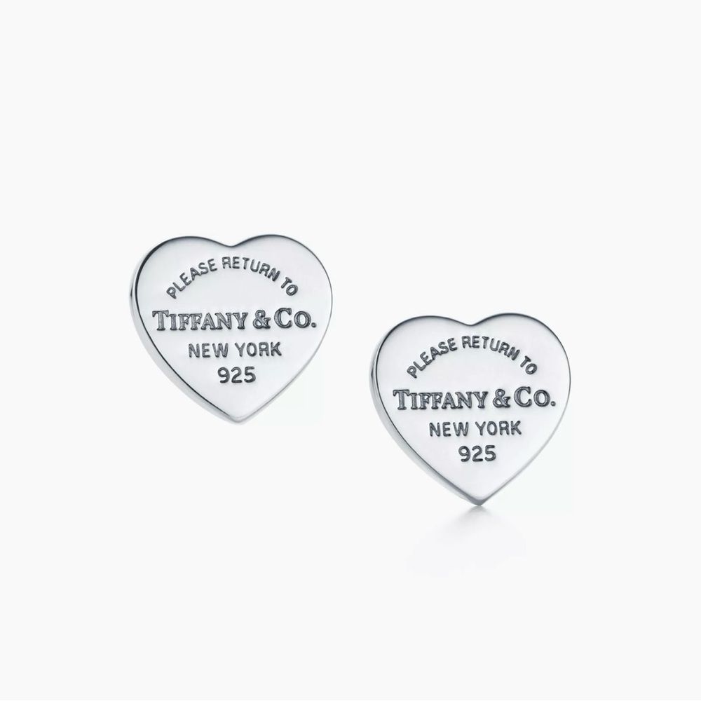 Tiffany & Co. Return to Tiffany Sterling Silver Heart Studs